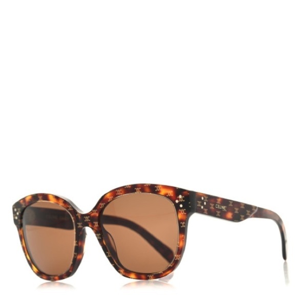 Celine Monogram Acetate Triomphe CL 40167I Sunglasses Havana NWT main image 8